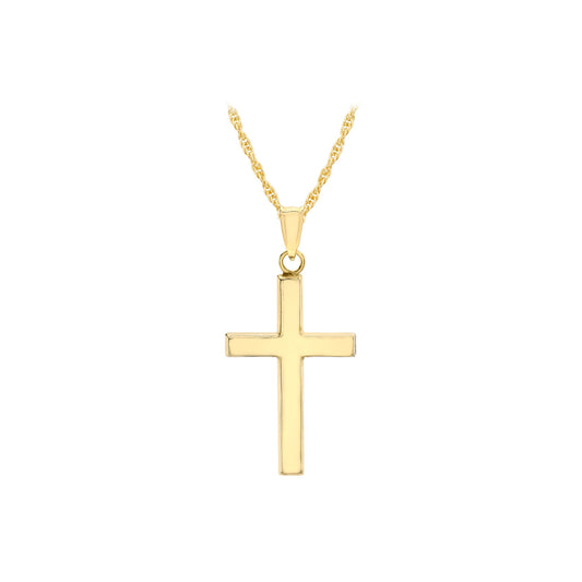 9K Yellow Gold 15mm x 25mm with 46cm Chain