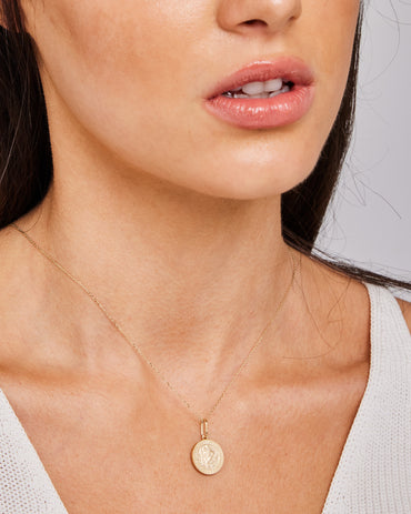 9K Yellow Gold St Christopher Travel Pendant