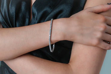 SELENA 3MM TENNIS BRACELET 18CM SILVER