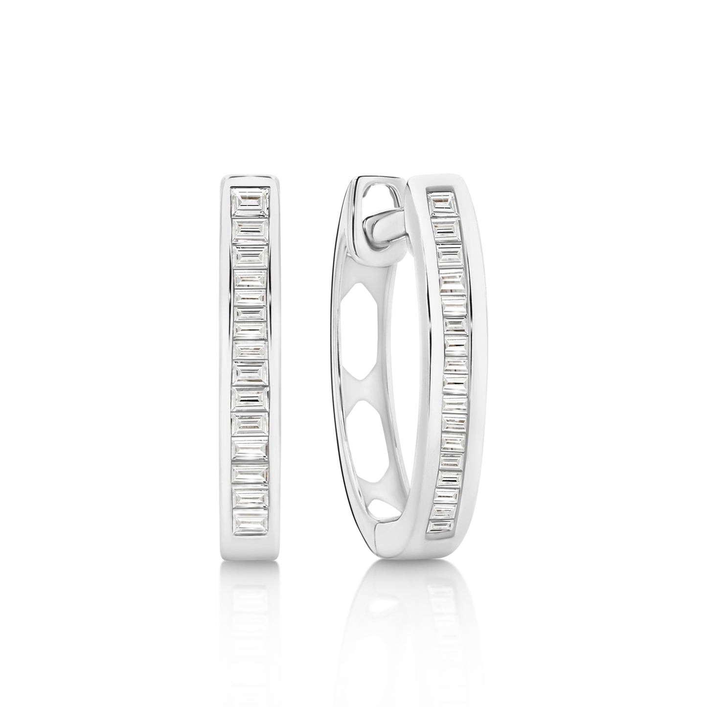 Hoop Earrings 18KT Gold 0.7g 0.1ct GH/SI