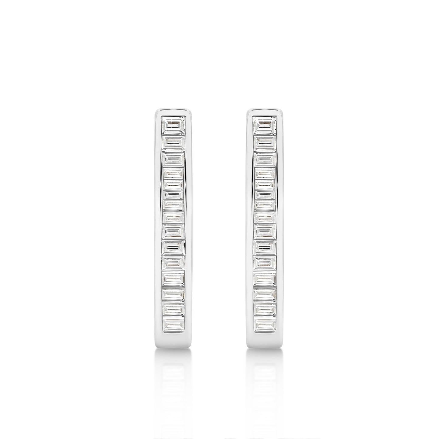 Hoop Earrings 18KT Gold 0.7g 0.1ct GH/SI