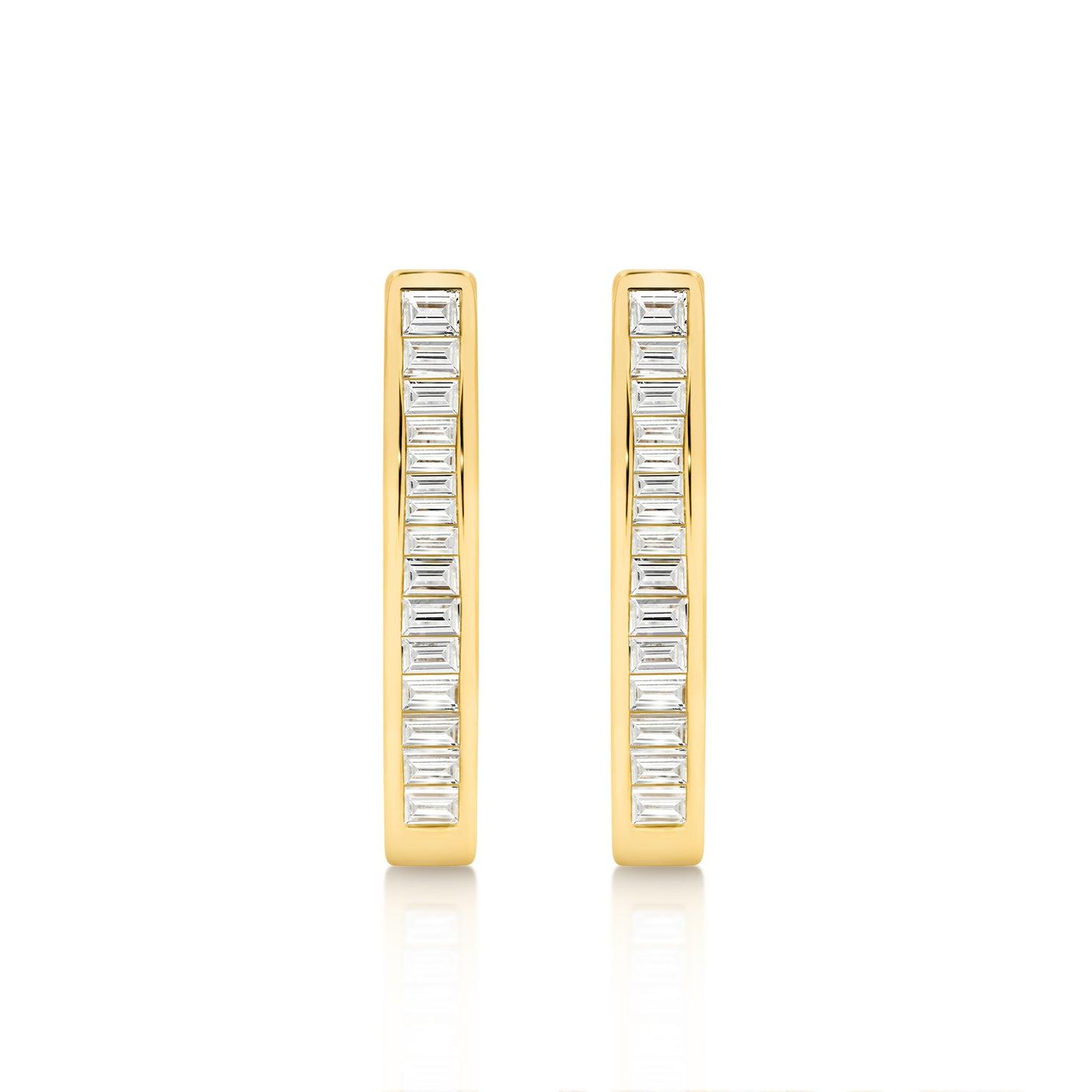 Hoop Earrings 18KT Gold 0.7g 0.1ct GH/SI