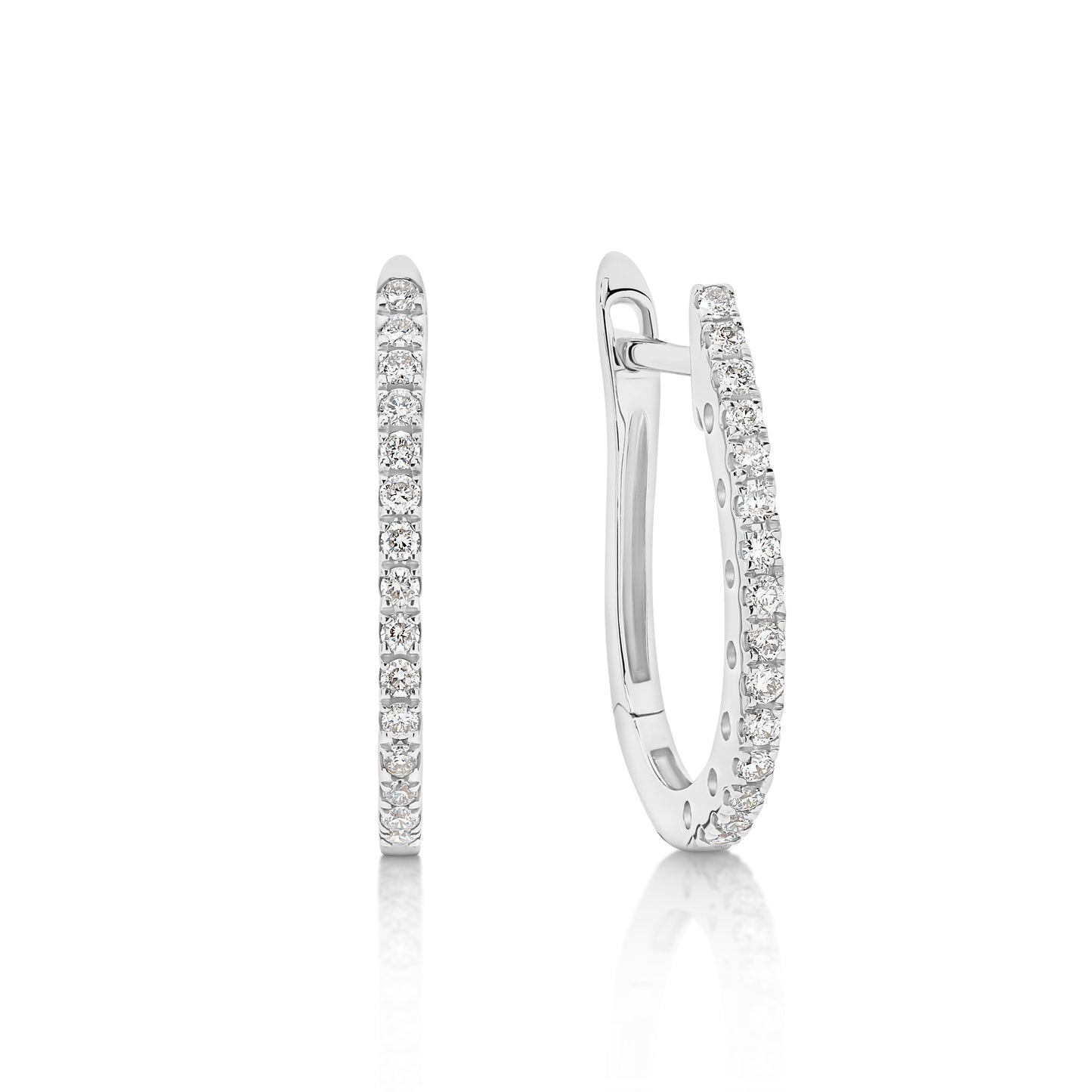 Hoop Earrings 18KT Gold 1.58g 0.15ct GH/SI