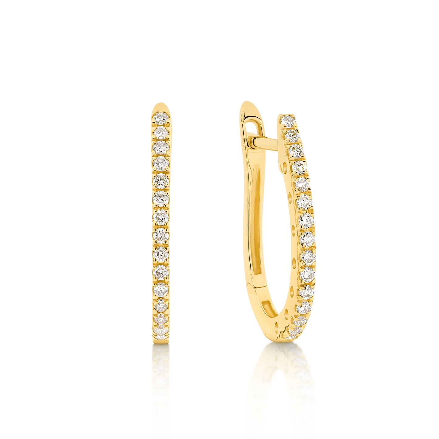 Hoop Earrings 18KT Gold 1.58g 0.15ct GH/SI