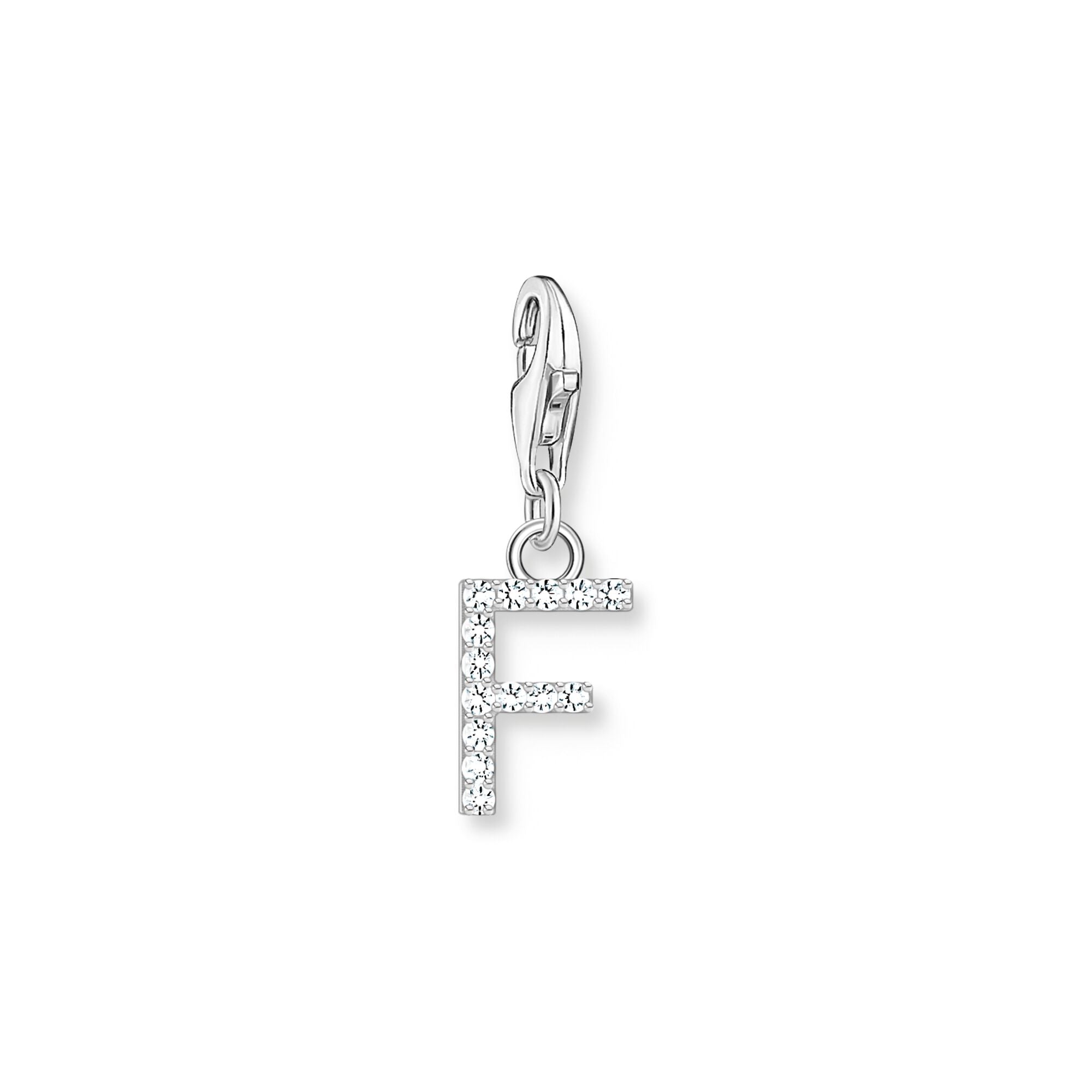 Thomas Sabo Initial Charm Pendant — F, Sterling silver