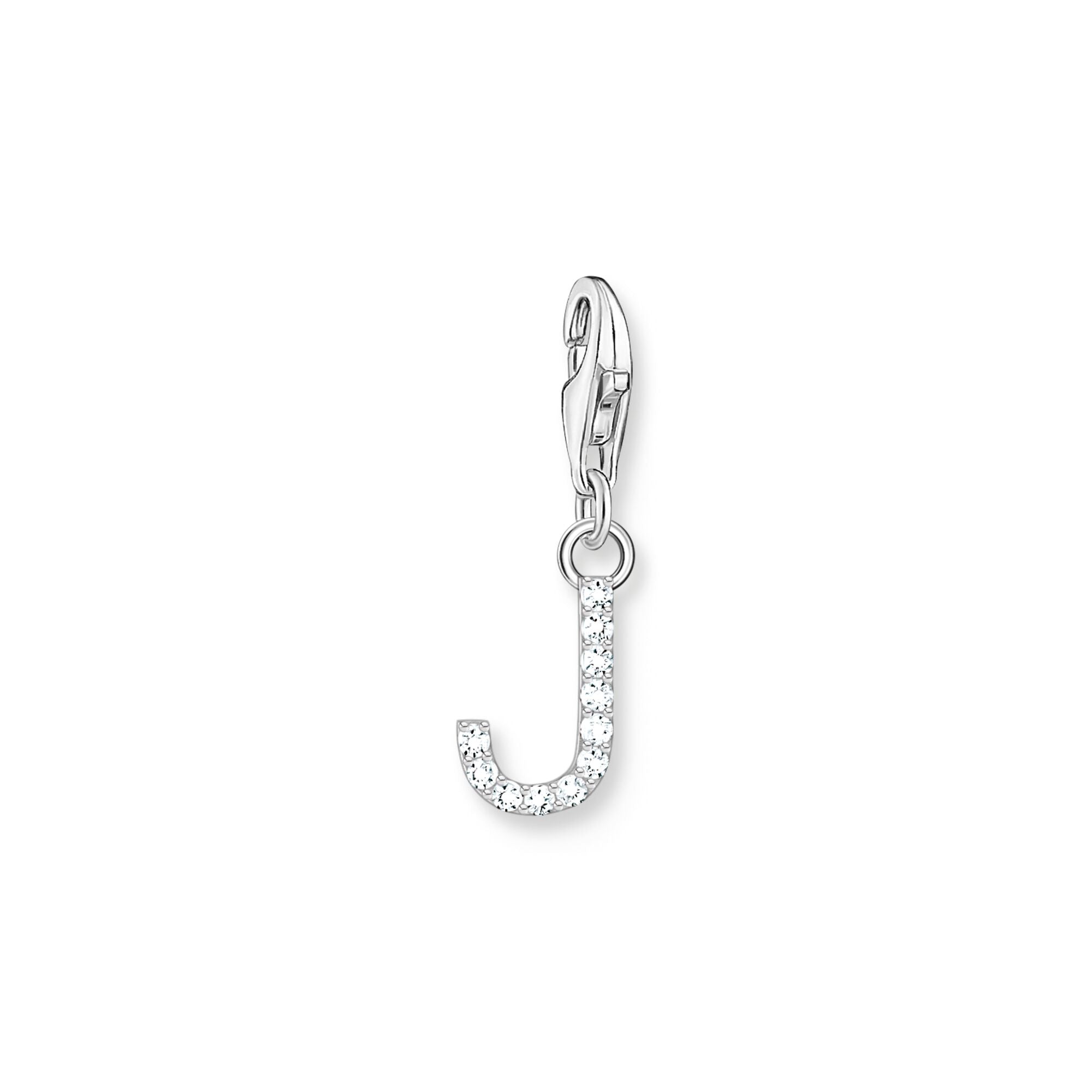 Thomas Sabo Initial Charm Pendant — J, Sterling silver