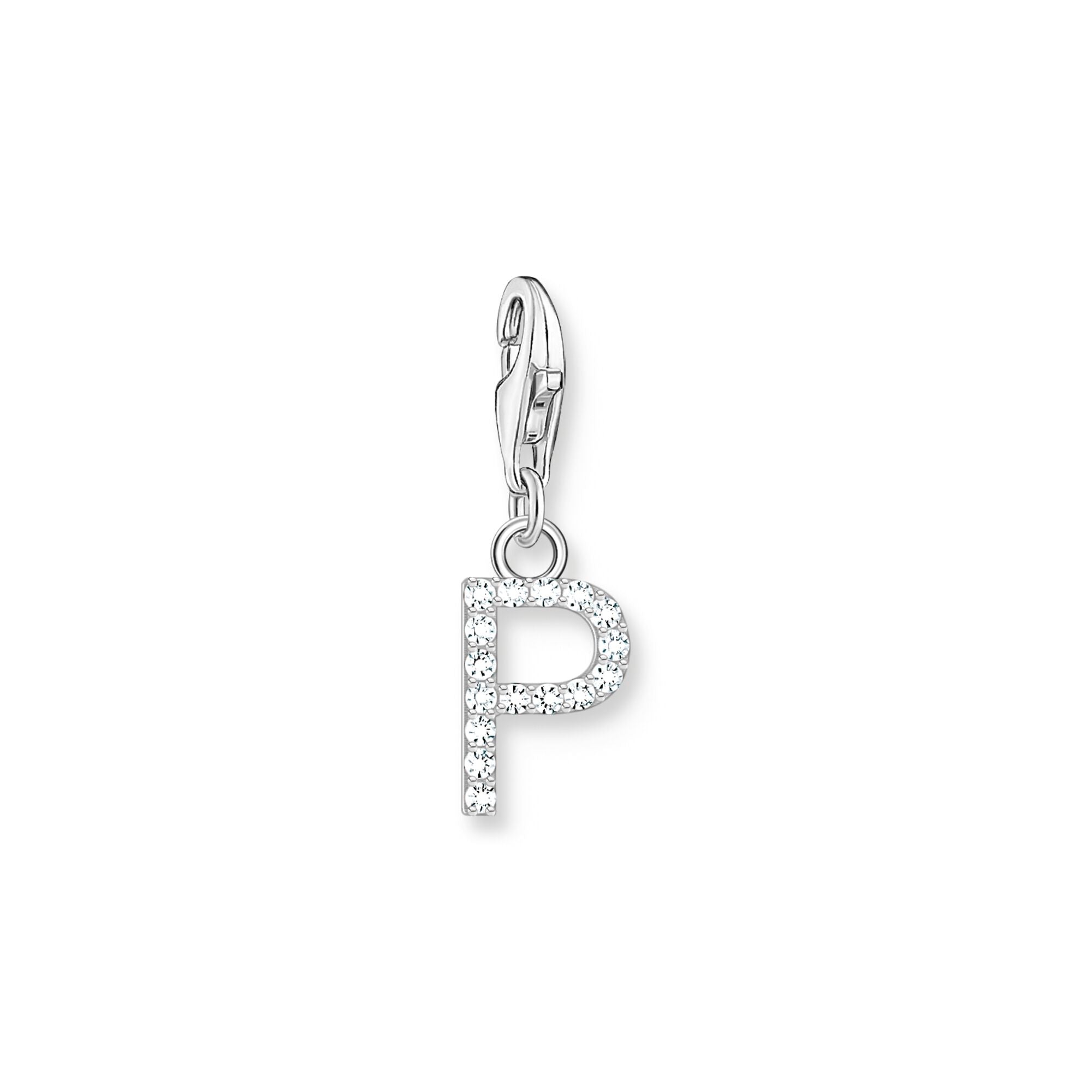 Thomas Sabo Initial Charm Pendant — P, Sterling silver
