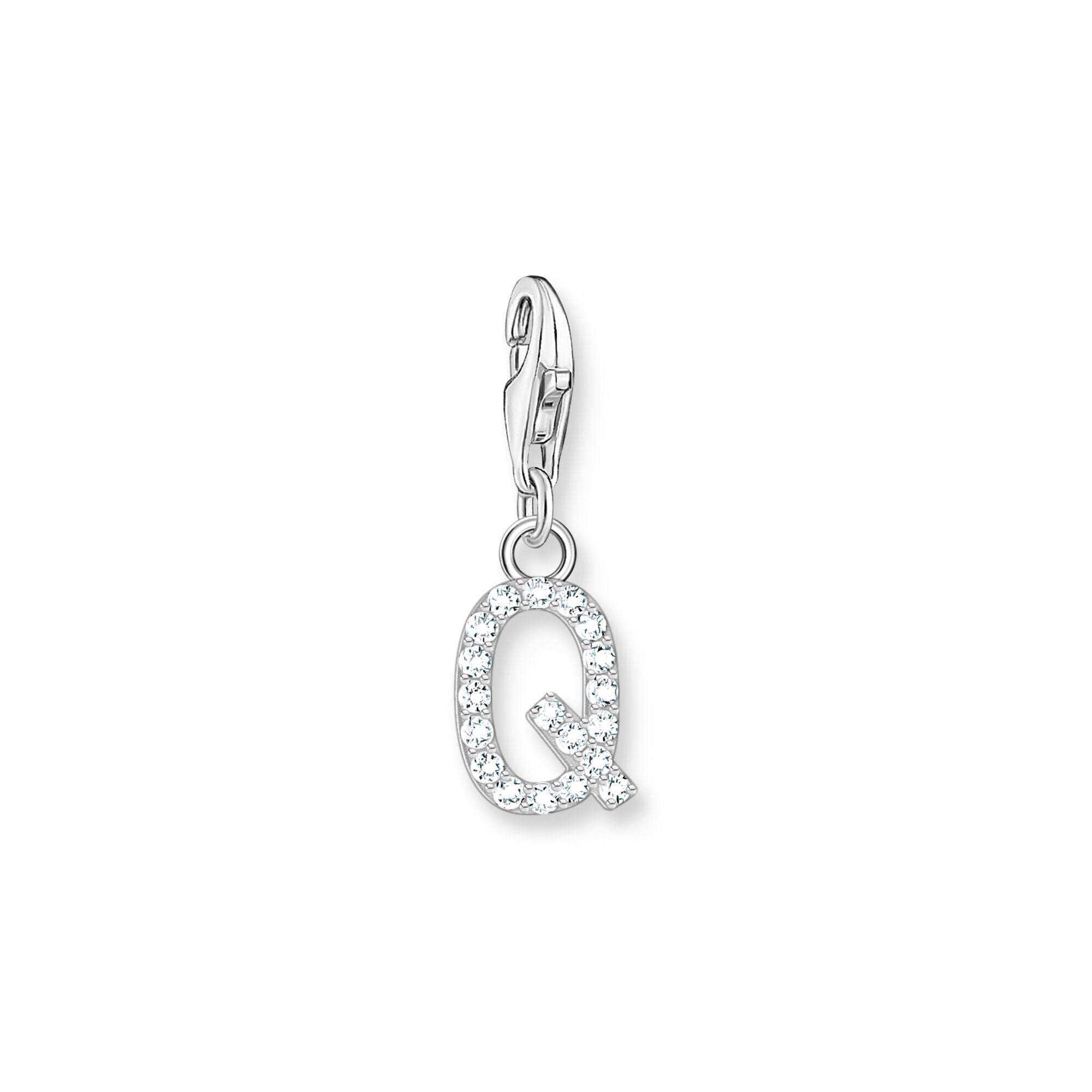 Thomas Sabo Initial Charm Pendant — Q, Sterling silver