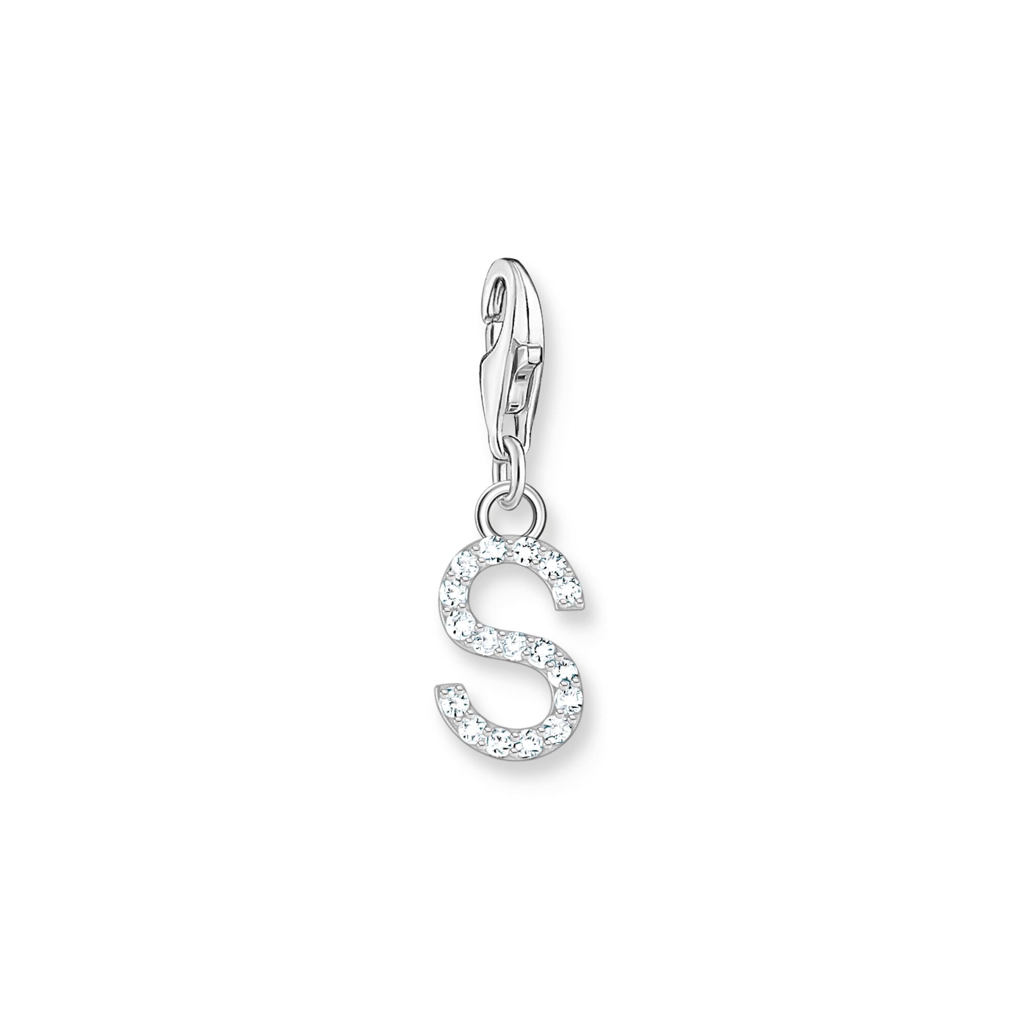 Thomas Sabo Initial Charm Pendant — S, Sterling silver