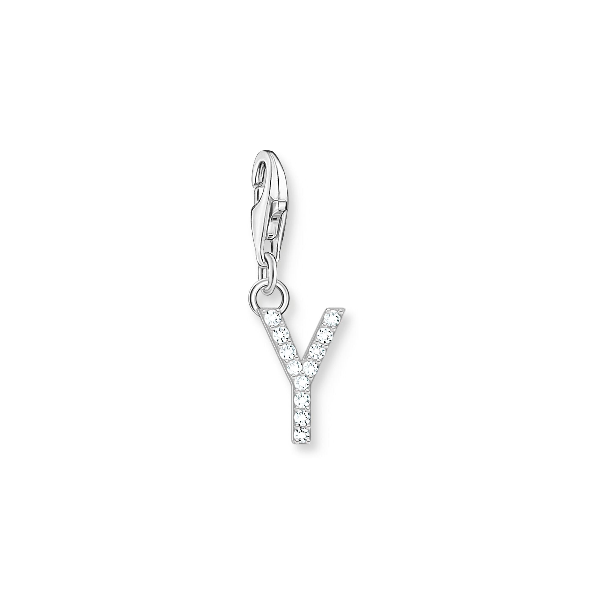 Thomas Sabo Initial Charm Pendant — Y, Sterling silver