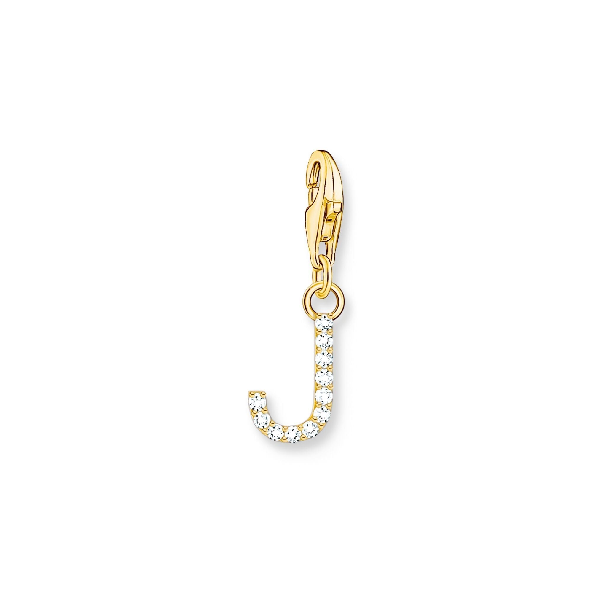 Thomas Sabo Initial Charm Pendant — J, Gold-plated