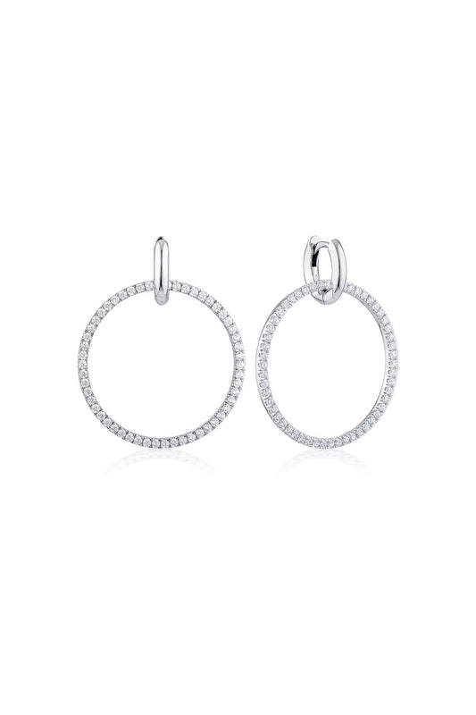 JULIETTA ROUND DROP EARRINGS SILVER
