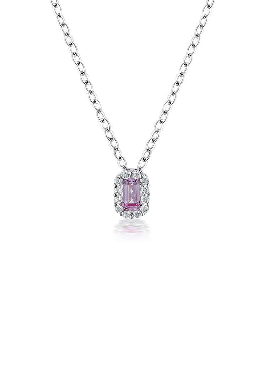 PARIS SAP BLUE ZIRCONIA PENDANT PINK SILVER