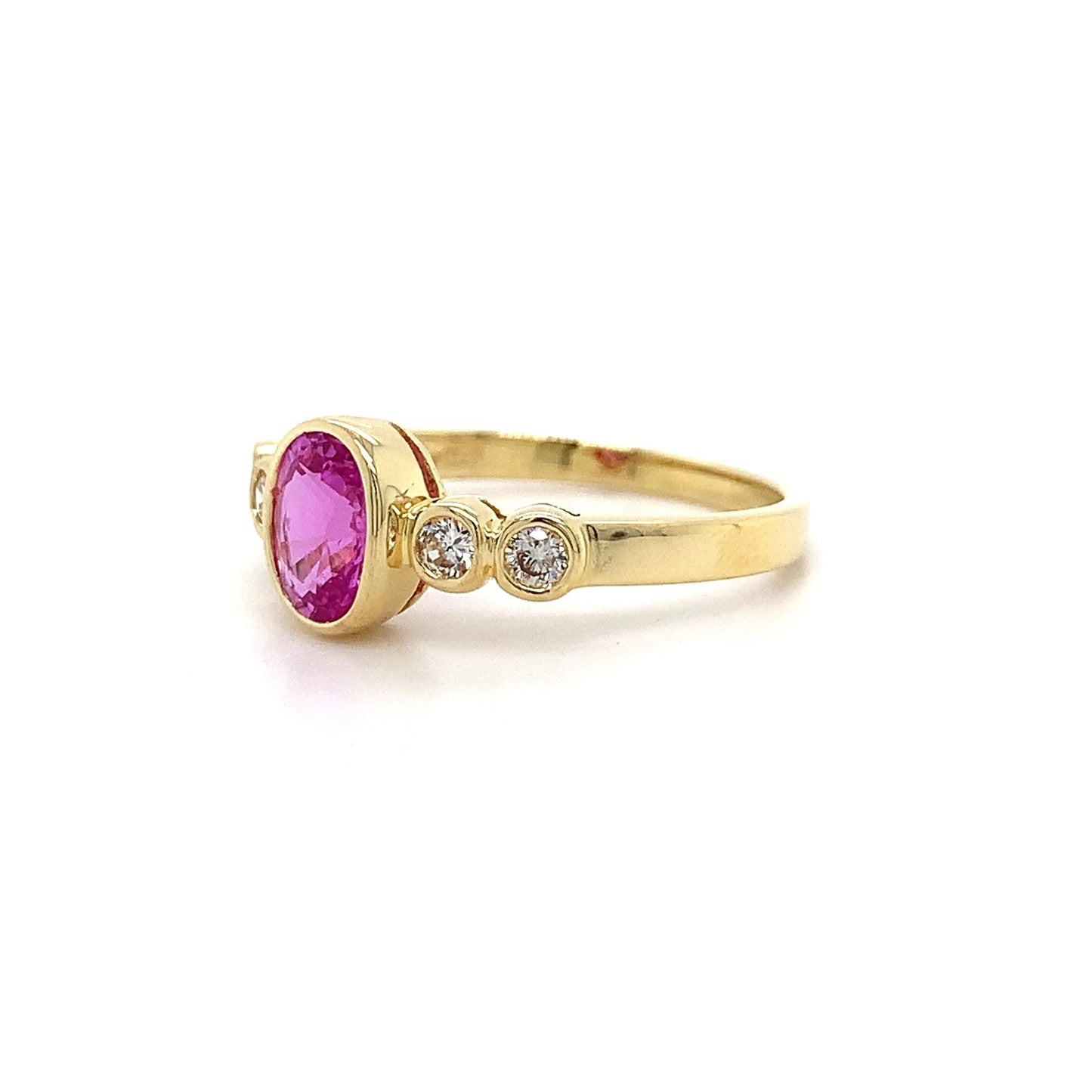 1.05ct Pink Sapphire + 0.20ct Dia