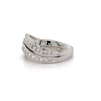 18kt WG Princ. Chnl Dia Swirl Ring
