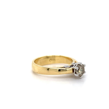 18kt YG Sol Cognac Ring TDW 0.49ct