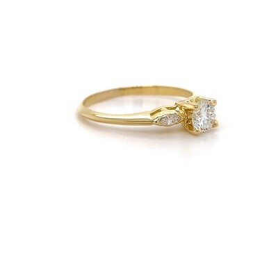 18kt YG Dia Bril/Marq Eng Ring 0.46ct