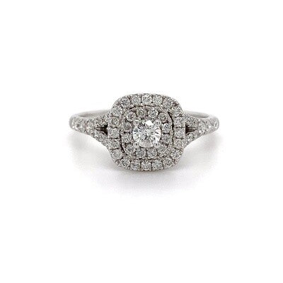 18kt WG Halo Cluster Dia 1.00ct Ring