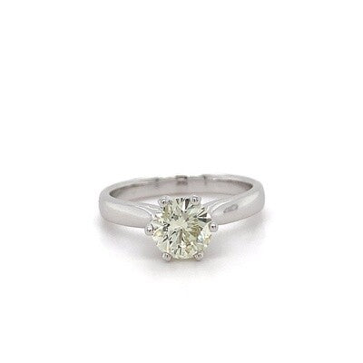 1.01ct Nat Dia Sol Ring 18kt WG