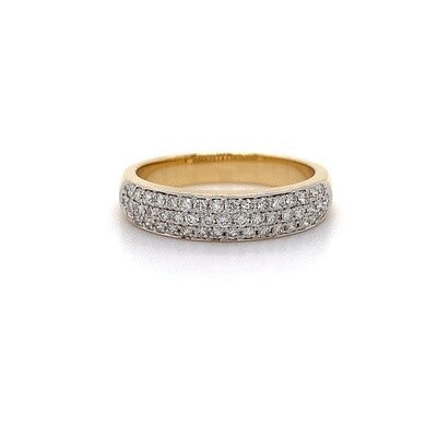 18kt YG Pave Dia 0.50ct Band
