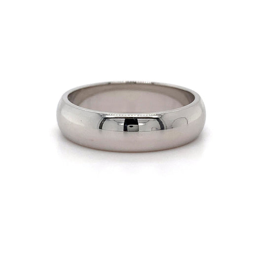 9kt WG 6mm Plain Band