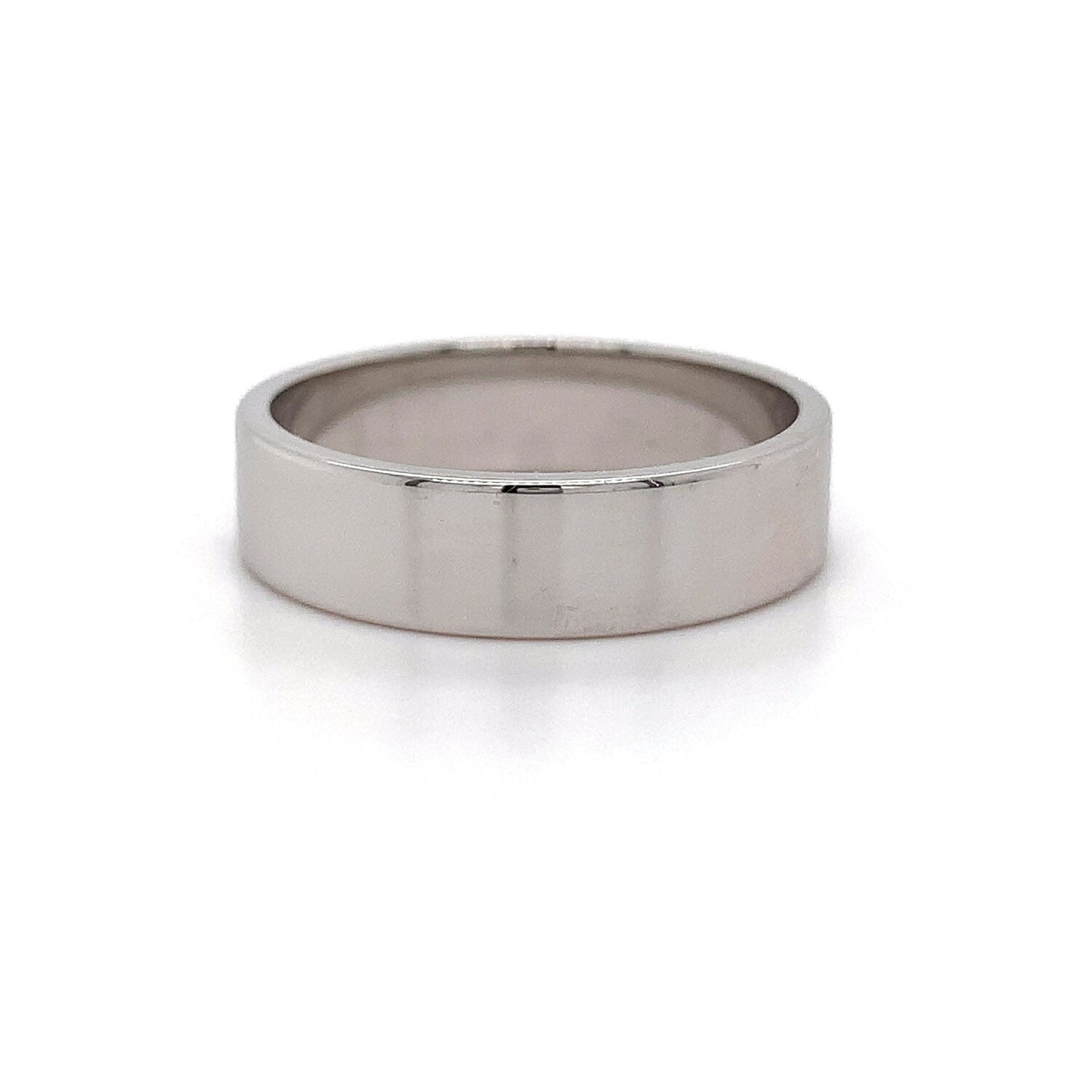 9kt WG Plain 6mm Band