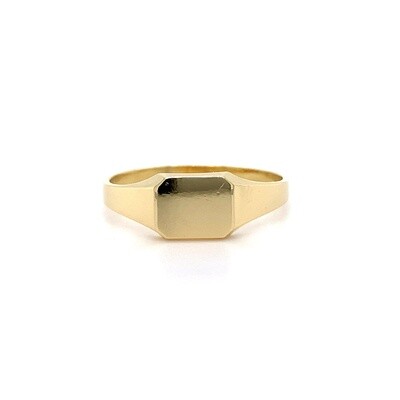 18kt YG Signet Ring