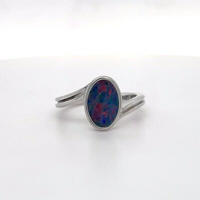 Aus Opal 925 Silver Ring