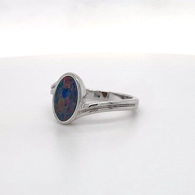 Aus Opal 925 Silver Ring