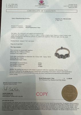 0.55ct Pink Sapphire + 0.40ct Dia Ring