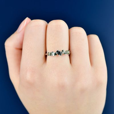 0.93ct Multi-Colour Sapphire Ring 9kt WG