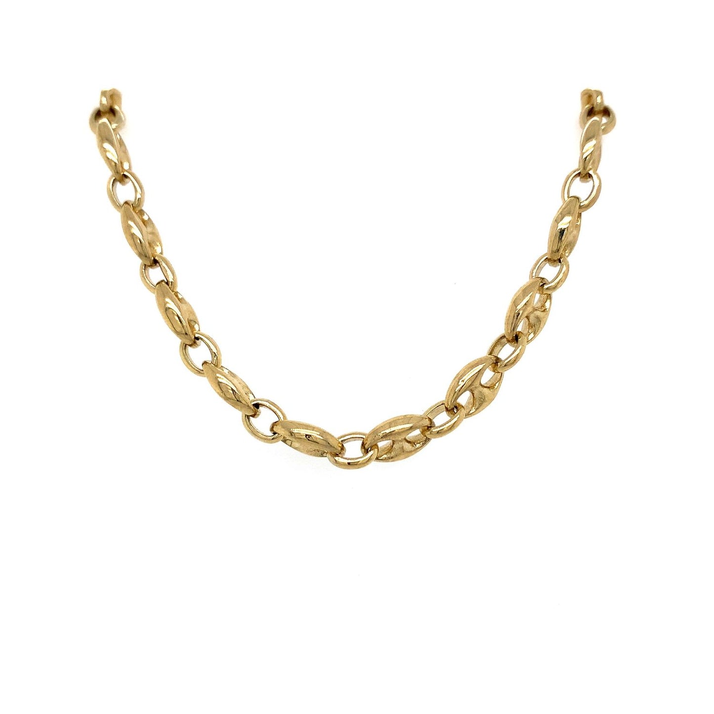 9kt YG 19cm Anchor Bracelet