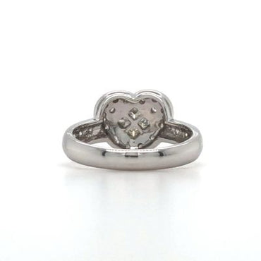 18K WG Dia Heart Ring