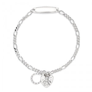 Brooklyn Teddy Figaro Bracelet 1+3 with ID Silver