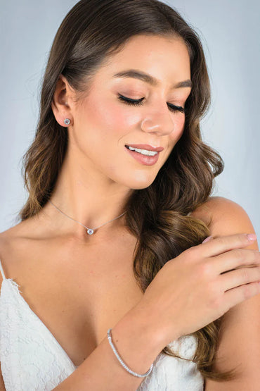 MILESTONE MORGANITE 2MM TENNIS BRACELET IN SILVER