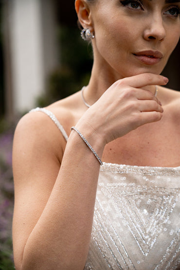 SELENA 3MM TENNIS BRACELET SMALL 16.5CM SILVER