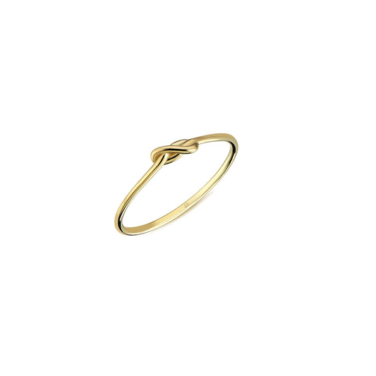 9K Yellow Gold Tie Me In Knots Ring