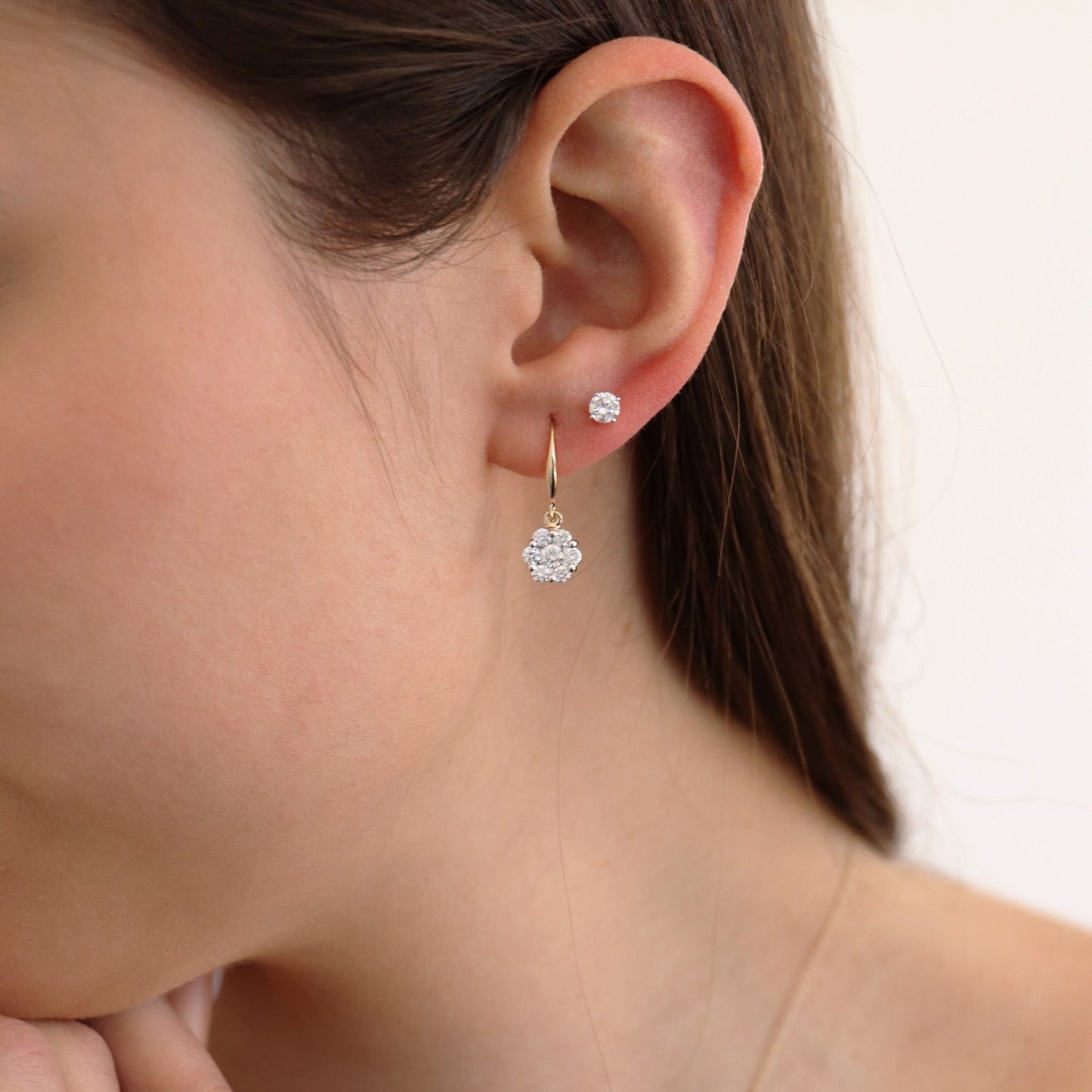 Diamond Stud Earrings with 0.50ct Diamonds in 18K Yellow Gold - 18YCE50