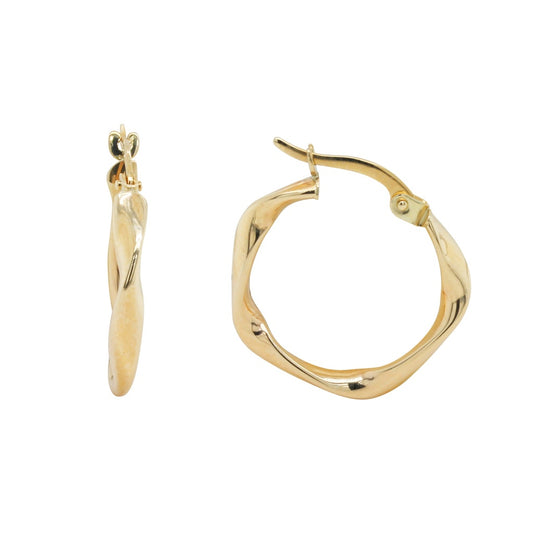 9Y Swirl Hoop Earring 15MM