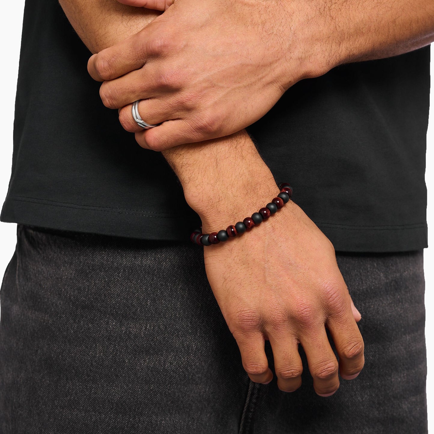 THOMAS SABO Obsidian and red tiger's eye Bracelet