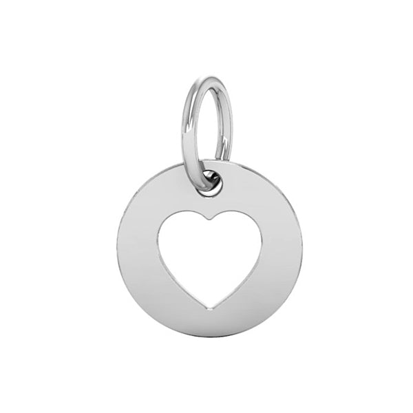 Interchangeable Round Cut Out Heart Drop Charm