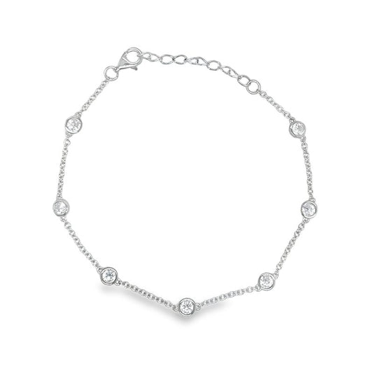 Katie Multi CZ Bracelet Silver