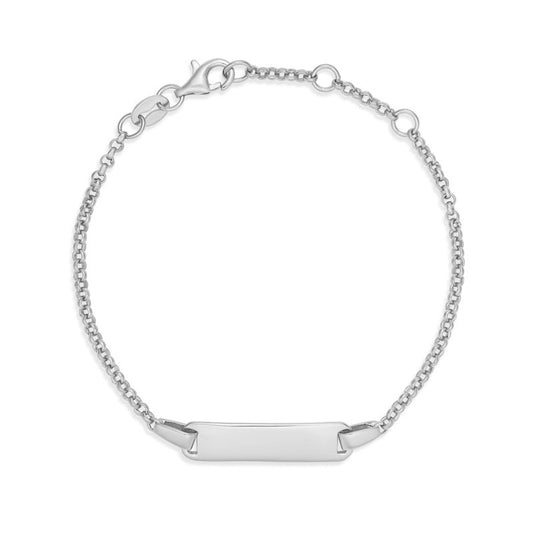 Jojo Belcher ID Plate Bracelet Sterling Silver 16cm