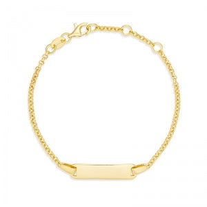 Jojo Belcher Bracelet with ID Silver Yellow Plated 16cm