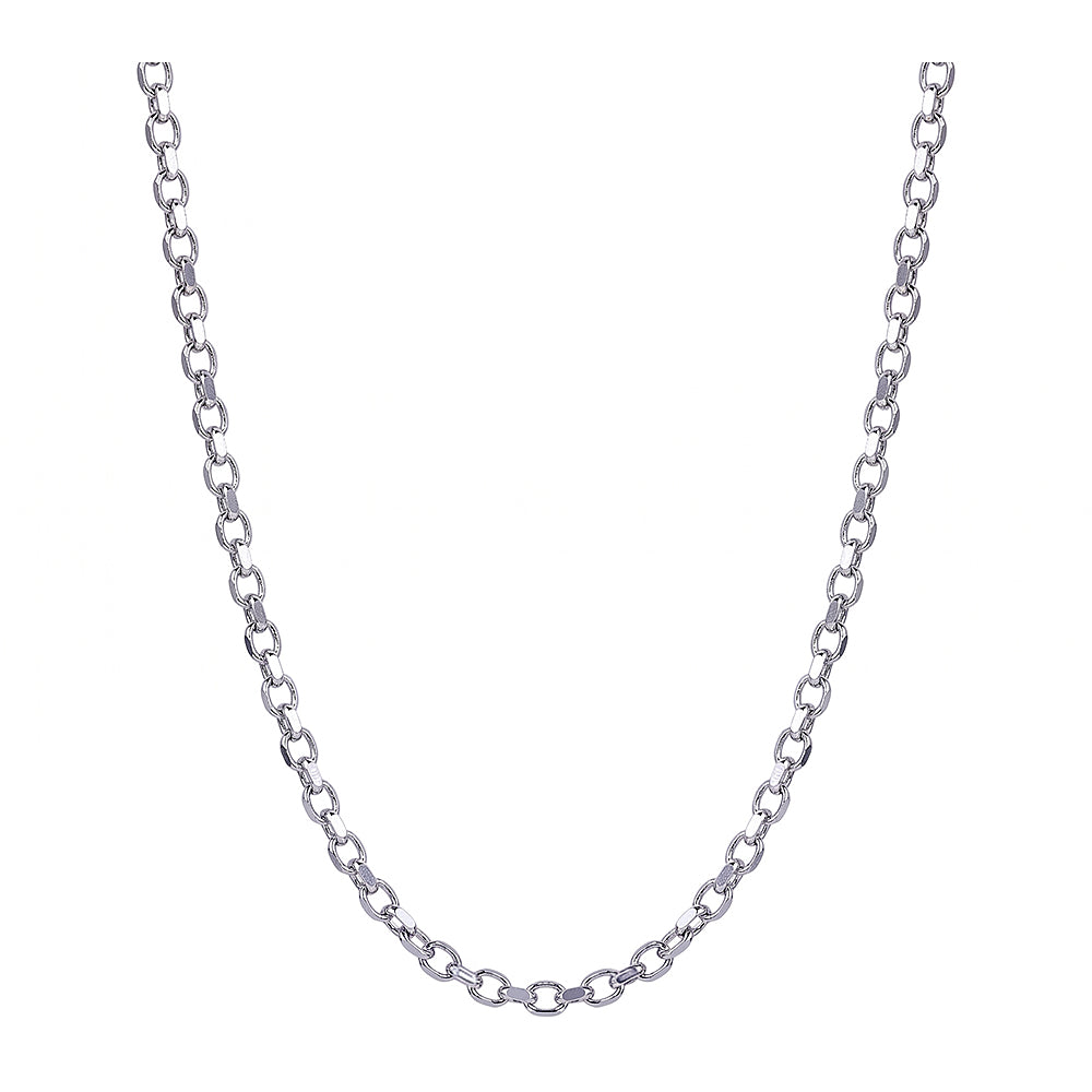 Oval Belcher Diamond Cut Chain 2.40mm