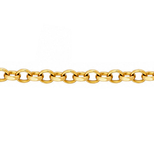 Oval Belcher Chain 3.30mm — Yellow Gold