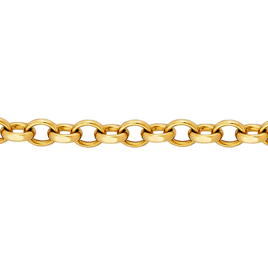 Oval Belcher Chain 4.60mm — Yellow Gold