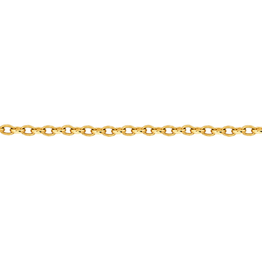 Oval Belcher Chain 1.50mm — Yellow Gold