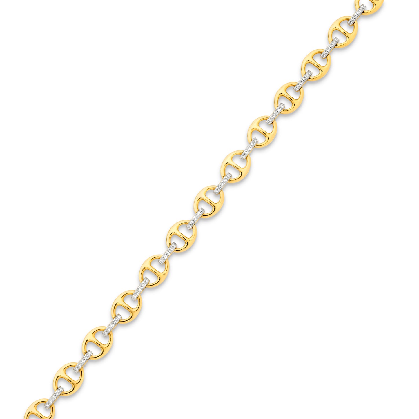 Bracelet 9KT 8.93g/18KT 11.91g 0.5ct GH/SI