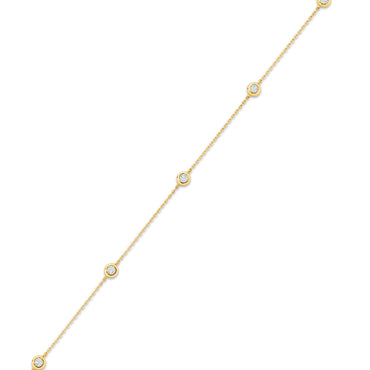 Two-sided Diamond Bezel Bracelet 9KT 1.44g/18KT 1.93g 0.15ct GH/SI